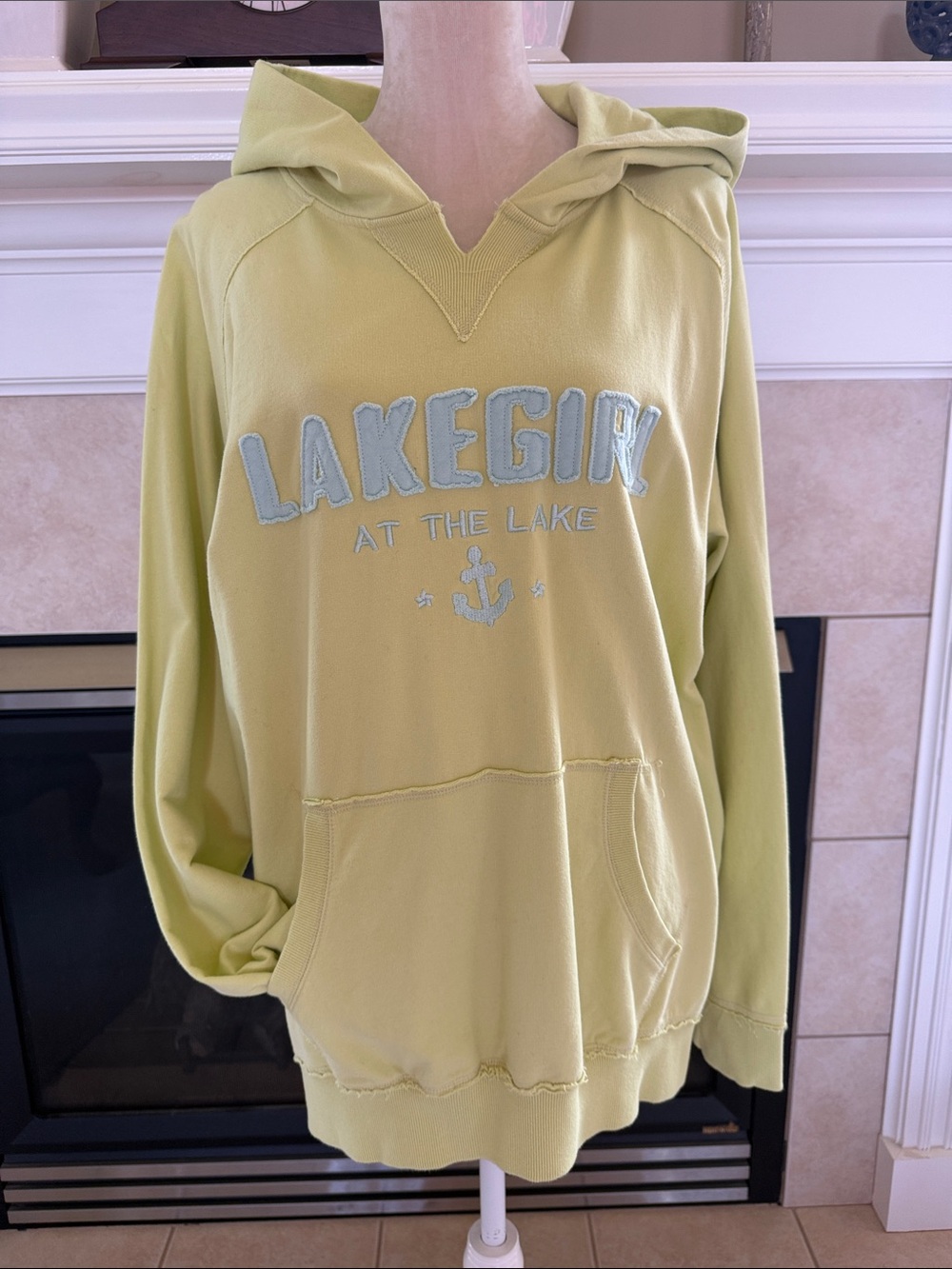 Lakegirl At The Lake Pullover Hoodie - Light Green